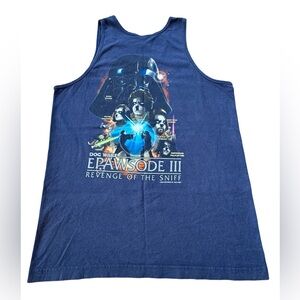 2005 Big Dogs Men's Navy and Black Tank Top Muscle Tee